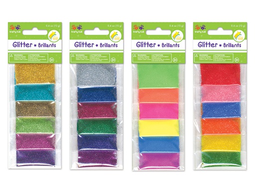 Bolsas de purpurina glitter Twinkle-Town de  x 4 estilos - Krafty Kids