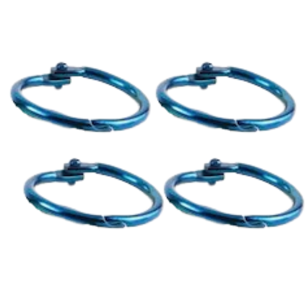 Aros metálicos para anillar Azul Celeste Metalico x 10 unds 1&quot; (2,54cm)
