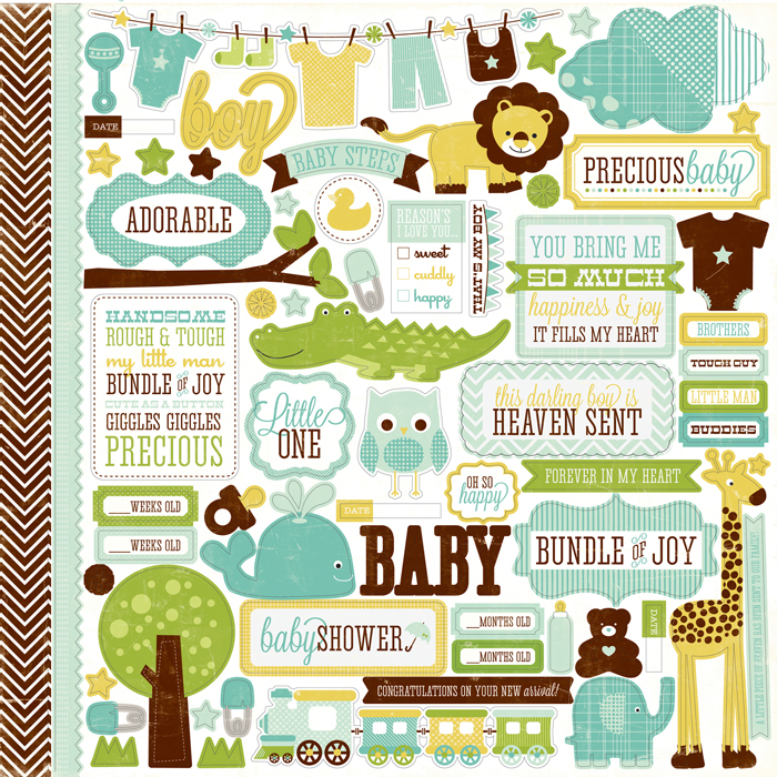 Sticker 12 x 12 Bundle Of Joy Precious Baby - Echo Park