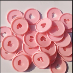 [ALDEPIAC35MM] Discos de encuadernacion Pink con agujero corazon 35mm x 10