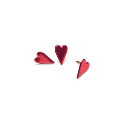 [CI90331] Brads en forma de corazon largos rojo x 50 