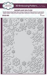 [EF3D050] Folder embossing Snowflake Solitude 19 x 14,6cm en 3D - Creative Expressions