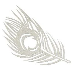 Chipboard Peacock feather Aplique Decorativo- Fab Scraps