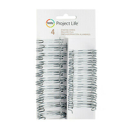 [p37] Anillos doble ring x 4 plateados 5/8&quot; - Project Life