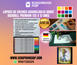 [ST125M12] Caja Lapices de Colores Acuarelables Karat aquarell Premium 125 x 12 unds 