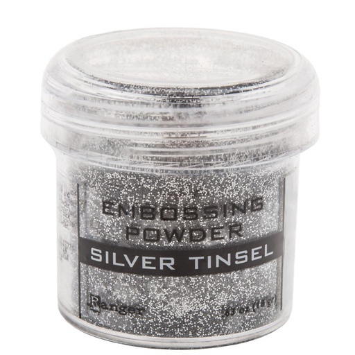 Polvo de embossing 1 oz Silver Tinsel - Ranger 