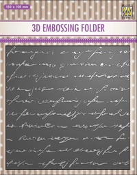 [NEF3D029] Folder de embossing 3D Writing (15x15cm) - Nellie's Choice