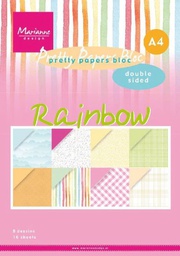 [PK9175] Block A4 doble cara Pretty Paper Rainbow - Marianne Design