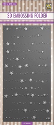 [NEF3D033] Folder de embossing 3D Slimline Estrellas y Puntos (10,5x20,5cm) - Nellie's Choice