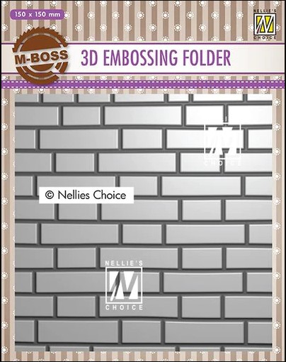 Folder de embossing 3D 6x6 (15x15cm) Pared de ladrillos - Nellie's Choice