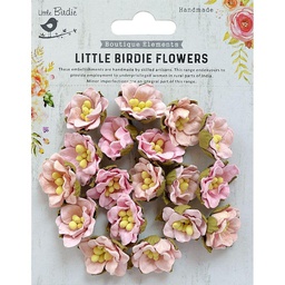 [CR69359] Flores de papel Rosa perla x 18 pzas - Little Birdie